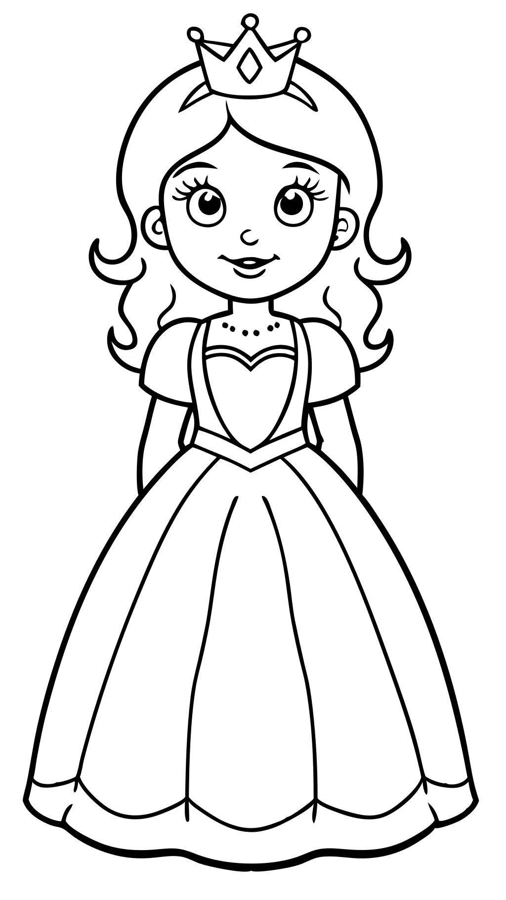 free princess coloring pages for kids pdf